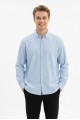 Erkek Armürlü Bengalin Kumaş Uzun Kollu Slim Fit Gömlek 