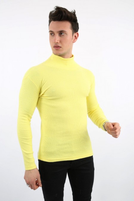 Fitili Likralı Kumaş Erkek Günlük Boğazlı Body