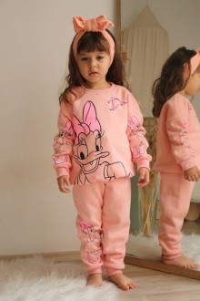 Üç İplik Şardonlu Baskılı Pudra Takım 