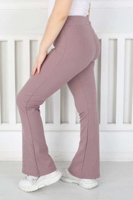 İspanyol Paça Birinci Kalite Fitilli Kumaş Mürdüm Tayt