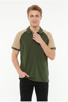 Erkek Reglan Kollu Polo Yaka Kısa Kollu Slim Fit Pamuklu Örme Tişört