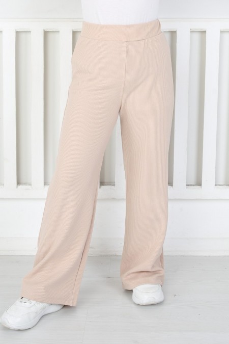 Bol Paça Birinci Kalite Fitilli Kumaş Vizon Tayt