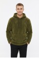 Erkek Kapüşonlu Kanguru Cepli Günlük Pelüş Sweatshirt