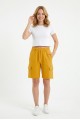 Bayan Kargo Cepli Pamuklu Bağcıklı ve Esnek Belli Rahat Günlük Yazlık Penye Şort Kapri