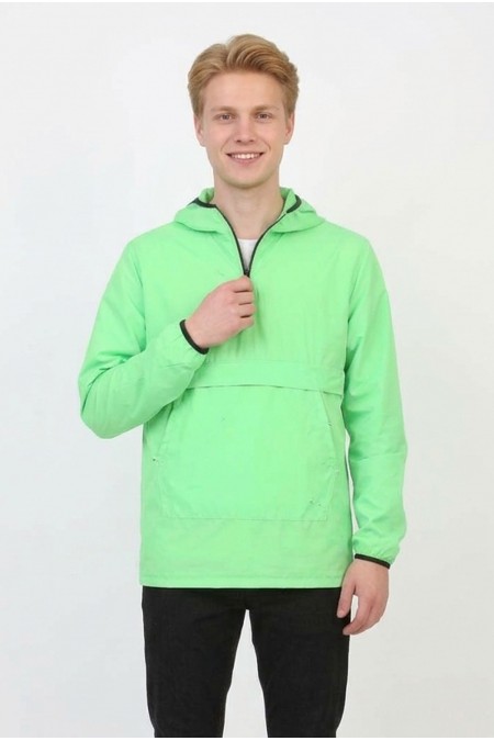 Erkek Yarım Fermuarlı Kapüşonlu Cepli İnce Spor Günlük Mevsimlik Mont