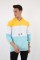 Üç Şardonlu Kapşonlu Parçalı Kanguru Cepli Erkek Günlük Sweatshirt