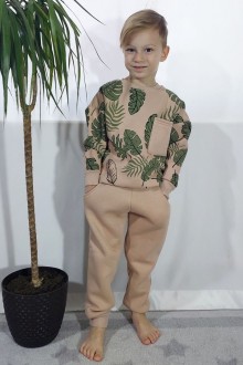 Üç İplik Şardonlu Baskılı Vizon Takım 