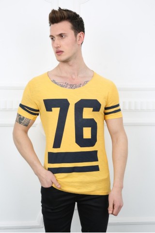 Baskılı Sarı Tişört