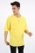 Sıfır Yaka Oversıze Sarı Tişört