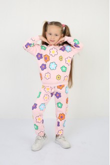 Üç İplik Şardonlu Baskılı Pembe Takım 