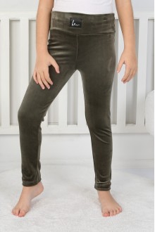 Likralı Kadife Kumaş Arma Detaylı Tayt