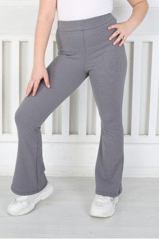 İspanyol Paça Birinci Kalite Fitilli Kumaş Antrasit Tayt