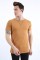 Erkek Bisiklet Yaka Slim Fit Pamuklu Esnek Kumaş Kısa Kollu Günlük Tişört