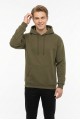 Üç İplik Şardonlu Kapşonlu Düz Erkek Günlük Sweatshirt