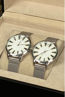 İçi Beyaz Hasır Kordon Gri Sevgili Saatleri