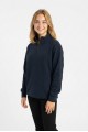Kadın Yarım Fermuarlı Yuvarlak Yaka Günlük Rahat Kesim Sweatshirt