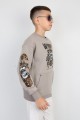 Üç İplik Şardonlu Baskılı Kanguru Cepli Erkek Çocuk Günlük Sweatshirt