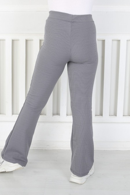 İspanyol Paça Birinci Kalite Fitilli Kumaş Antrasit Tayt