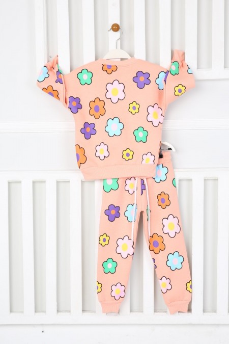 Üç İplik Şardonlu Baskılı Vizon Takım 