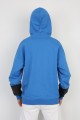 İki İplik Kapşonlu Baskılı Erkek Çocuk Günlük Sweatshirt
