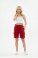 Bayan Kargo Cepli Pamuklu Bağcıklı ve Esnek Belli Rahat Günlük Yazlık Penye Şort Kapri