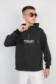 Yarım Fermuarlı Kapşonlu Baskılı Erkek Çocuk Günlük Sweatshirt