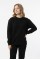 Kadın Şardonlu Bisiklet Yaka Oversize Günlük Rahat Kesim Sweatshirt