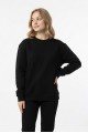 Kadın Şardonlu Bisiklet Yaka Oversize Günlük Rahat Kesim Sweatshirt