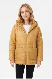 Kadın Fermuarlı Cepli Kapüşonlu Oversize Şişme Mont
