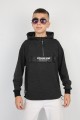 Yarım Fermuarlı Kapşonlu Baskılı Erkek Çocuk Günlük Sweatshirt