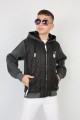 Üç İplik Kapşonlu Fermuarlı İçi Termal Erkek Çocuk Günlük Sweatshirt