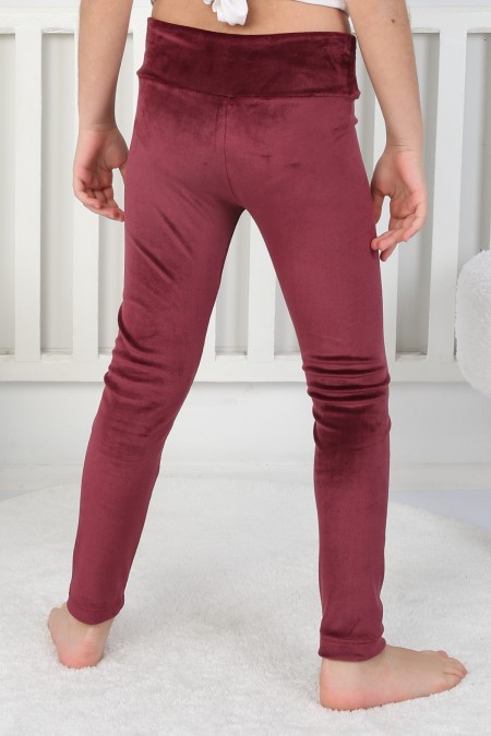 Likralı Kadife Kumaş Arma Detaylı Tayt