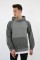 Alttan Çıkmalı Fitilli Kapşonlu Gri Sweat