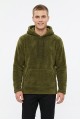 Erkek Kapüşonlu Kanguru Cepli Günlük Pelüş Sweatshirt