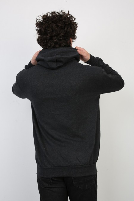 İki İplik Kapşonlu Cepli Sweat