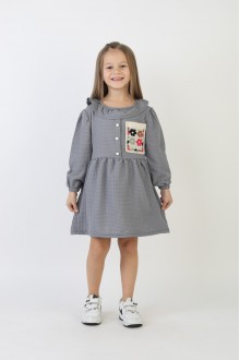 İşlemeli Gofre Kumaş Kız Çocuk Günlük Şık Rahat Ve Trend Elbise