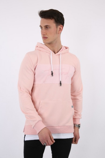 The End Baskılı Kapşonlu Kanguru Cepli Erkek Günlük Sweatshirt