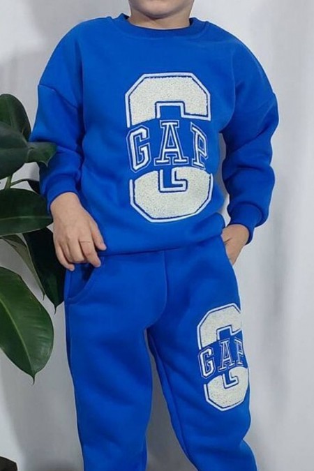 Üç İplik Şardonlu Baskılı Saks Takım 