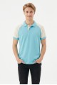 Erkek Reglan Kollu Polo Yaka Kısa Kollu Slim Fit Pamuklu Örme Tişört
