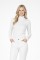 Kadın Beyaz Balıkçı Yaka Uzun Kollu Fitilli Slim Fit Şık Günlük Triko Body