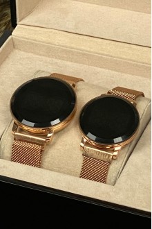 Mıknatıslı Hasır Kordon Dijital Ekran Sarı Sevgili Saatleri