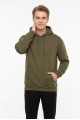 Üç İplik Şardonlu Kapşonlu Düz Erkek Günlük Sweatshirt
