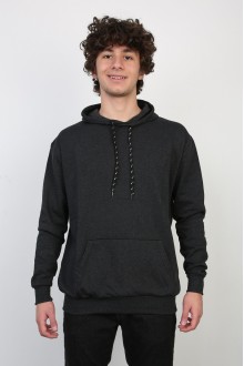 İki İplik Kapşonlu Cepli Sweat