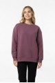 Kadın Şardonlu Bisiklet Yaka Oversize Günlük Rahat Kesim Sweatshirt