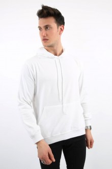 İki İplik Kapşonlu Kanguru Cepli Erkek Günlük Sweatshirt