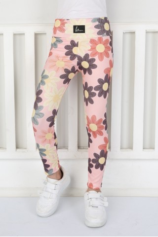 Şardonsuz Fitilli Kumaş Baskılı Tayt