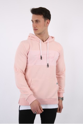 The End Baskılı Kapşonlu Kanguru Cepli Erkek Günlük Sweatshirt