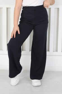 Bol Paça Birinci Kalite Fitilli Kumaş Lacivert Kız Çocuk Günlük Tayt