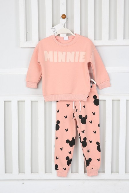 Üç İplik Şardonlu Arka Baskılı Pudra Takım 