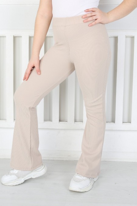 İspanyol Paça Birinci Kalite Fitilli Kumaş Vizon Tayt